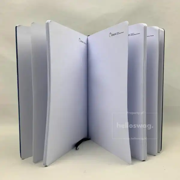 Buku Agenda Berbahan Kulit Dilengkapi Karet Pengunci dan Desain Grafis Custom 7