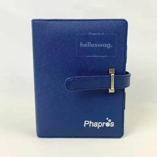 Buku Agenda Berbahan Kulit Dilengkapi Pouch Hp dan Pulpen 7