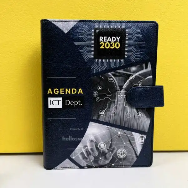 Buku Agenda Berbahan Kulit Model Binder Dengan Desain Grafis Custom (4)