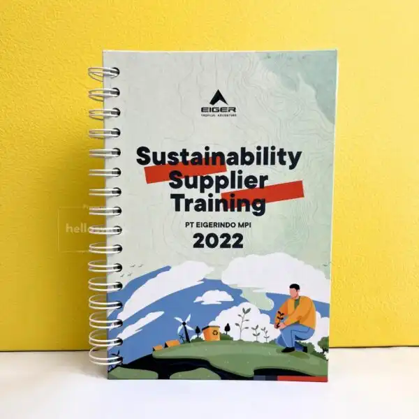 Buku Agenda Berbahan Softcover Dengan Jilid Ring Kawat Custom Desain 5