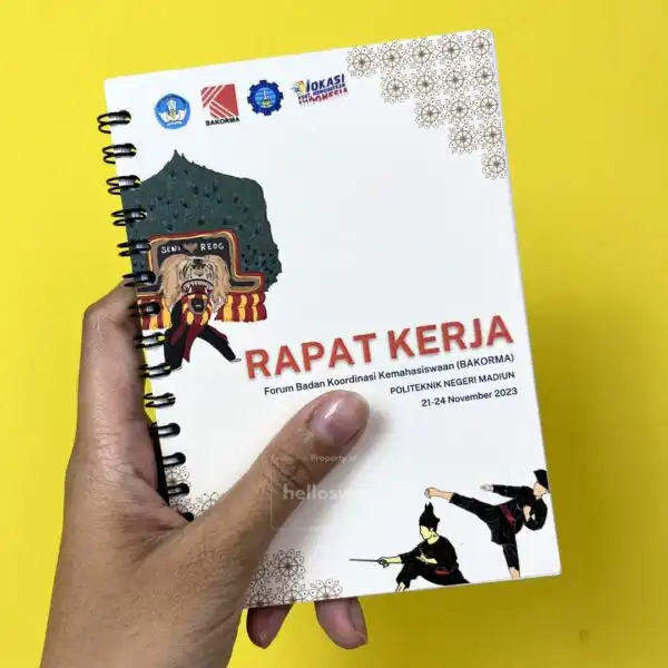 Buku Agenda Berbahan Softcover Dengan Ring Kawat Dapat Dicustom Logo (5)