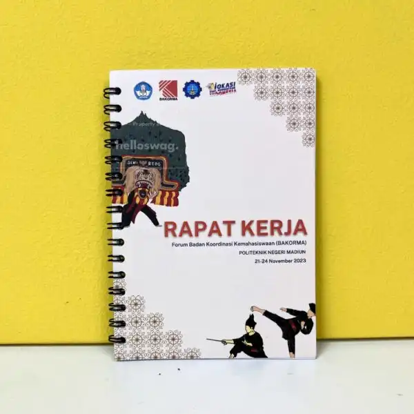 Buku Agenda Berbahan Softcover Dengan Ring Kawat Dapat Dicustom Logo (8)