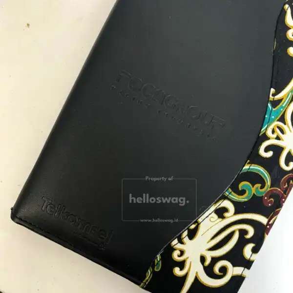 Buku Agenda Kulit Dengan Resleting Motif Batik Custom 3