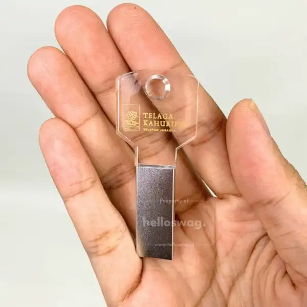Flashdisk Bahan Akrilik dan Metal Dengan Custom Logo Untuk Souvenir 7