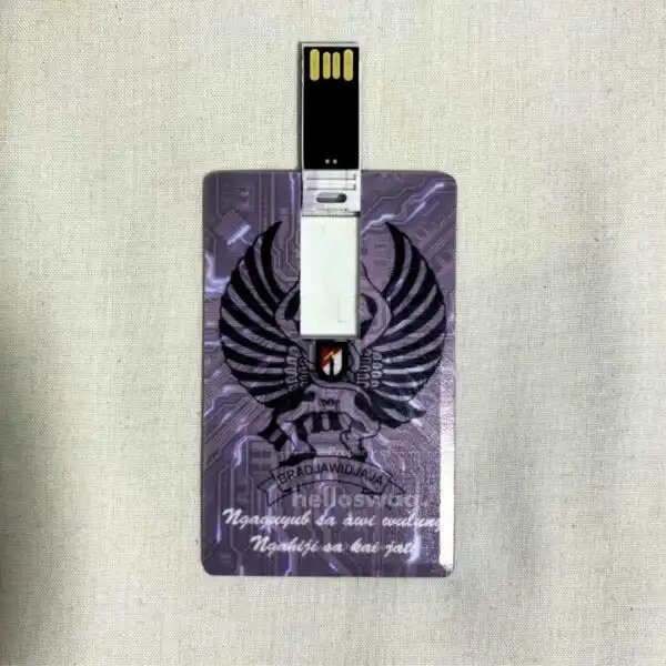 Flashdisk Model Kartu Bahan Plastik Dengan Desain Grafis dan Logo Custom 2