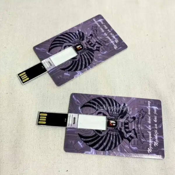 Flashdisk Model Kartu Bahan Plastik Dengan Desain Grafis dan Logo Custom 4