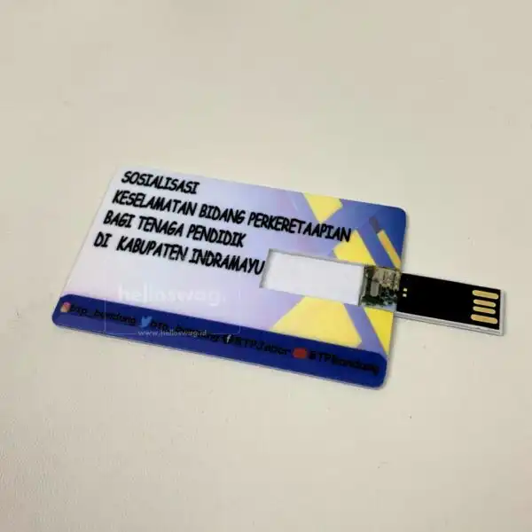 Flashdisk Model Kartu Bahan Plastik Dengan Desain Grafis dan Logo Custom 6
