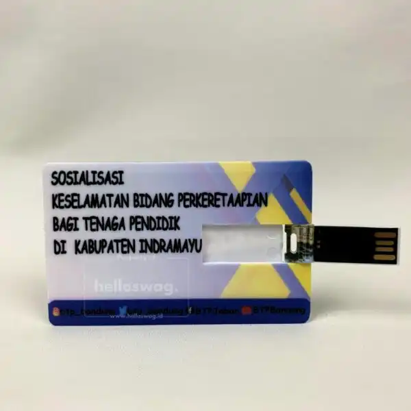 Flashdisk Model Kartu Bahan Plastik Dengan Desain Grafis dan Logo Custom 7