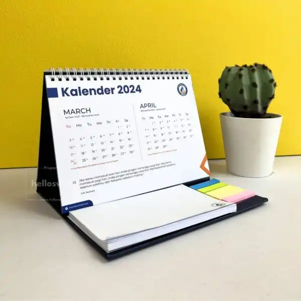 Kalender Meja Dengan Notes Custom dan Sticky Notes (2)