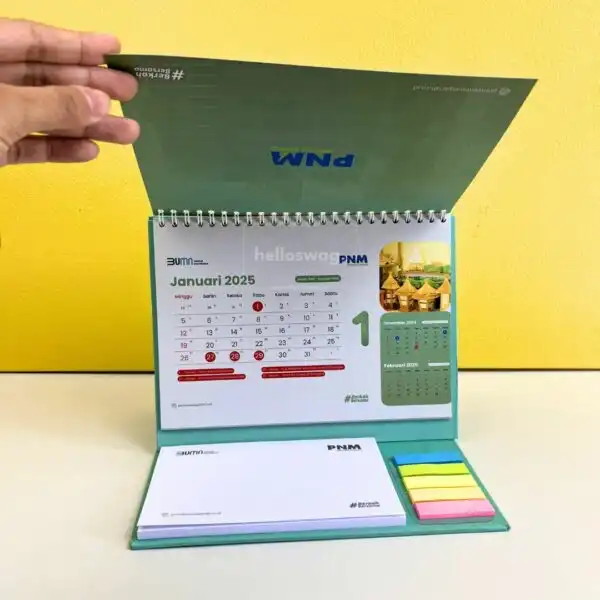 Kalender Meja Dengan Notes Custom dan Sticky Notes (6)