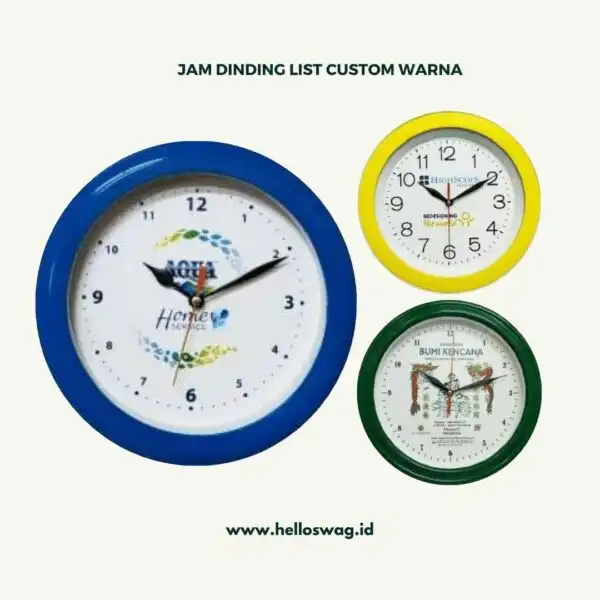 Souvenir Jam Dinding Dengan Model Beragam dan Custom Desain 6
