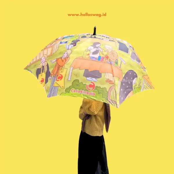 Souvenir Payung Golf Fullprint Custom Desain Ilustrator 3