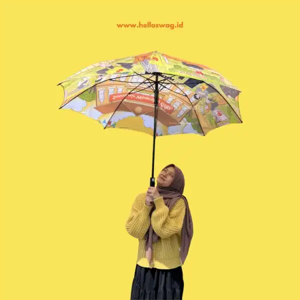 Souvenir Payung Golf Fullprint Custom Desain Ilustrator 5