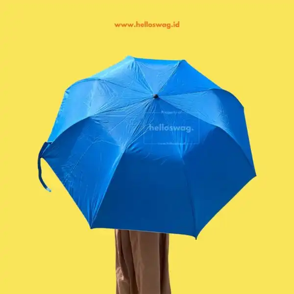 Souvenir Payung Lipat Standar Polos Dapat Dicustom Logo 3