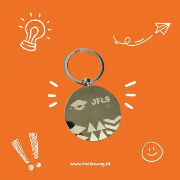 Gantungan Kunci Berbahan Metal Untuk Souvenir Dilengkapi Logo Perusahaan Custom 1