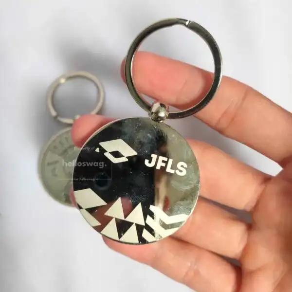 Gantungan Kunci Berbahan Metal Untuk Souvenir Dilengkapi Logo Perusahaan Custom 4