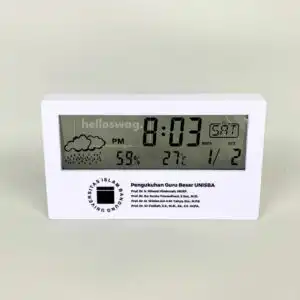 Shop Jam Meja Model Digital Dengan Custom Logo dan Fitur Suhu 2