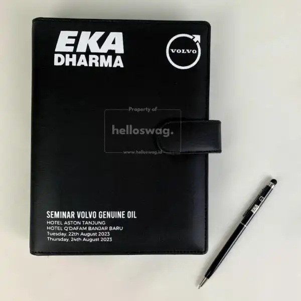 Seminar Kit Berisi Buku Agenda dan Pulpen Dengan Custom Logo Perusahaan Untuk Souvenir 4