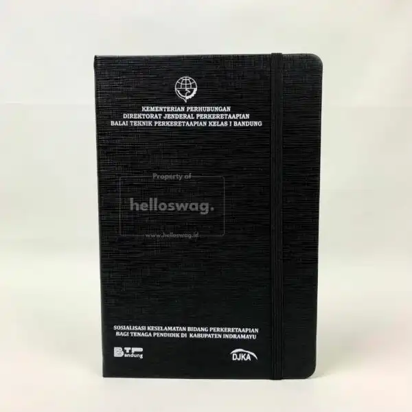 Buku Agenda Ready Stock Dilengkapi Karet dan Logo Perusahaan Custom 5
