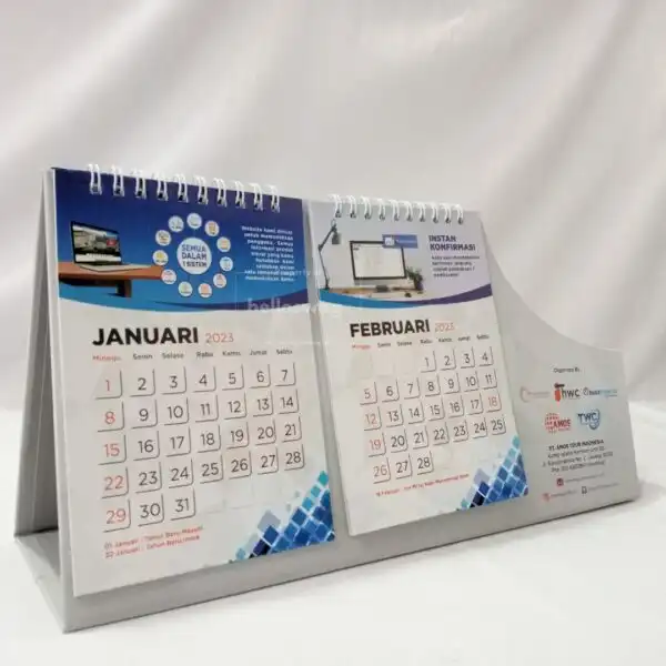 Kalender Meja Dengan Tempat ATK 3
