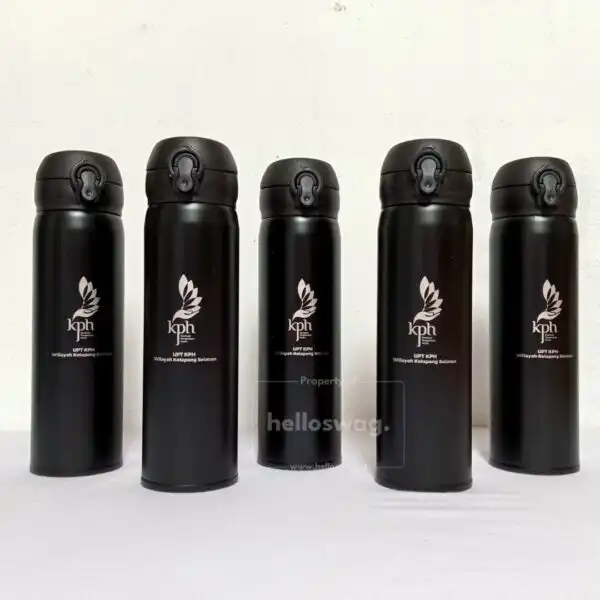 Tumbler Botol Bahan Stainless Steel Metal Model Tutup Flip Dapat Dicustom Logo 8
