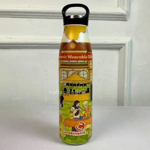 Tumbler Botol Berbahan Stainless Dengan Desain Logo Custom Fullprint 8