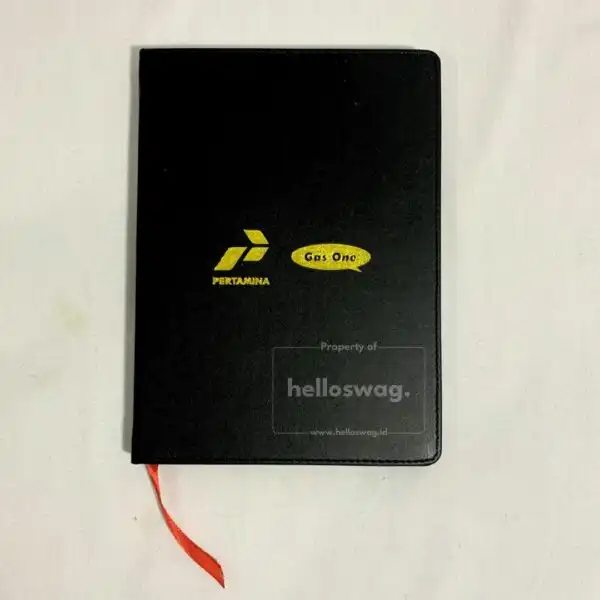 Buku Agenda Berbahan Kulit Dengan Blok Lem Dilengkapi Custom Logo Gold Foil 8