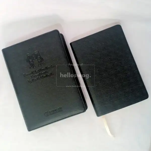 Buku Agenda Hardcover Dengan Cover Kulit Dilengkapi Tempat Pulpen dan Kartu 1