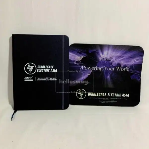 Seminar Kit Berisi Buku Agenda dan Mousepad Dengan Desain Grafis dan Logo Custom 3