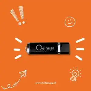 Flashdisk Bahan Plastik Dengan List Silver Dilengkapi Logo Perusahaan Icon