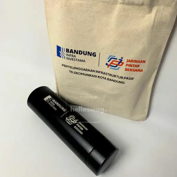 Seminar Kit Untuk Souvenir Berisi Tas Totebag dan Tumbler Stainless Dapat Custom Logo 4