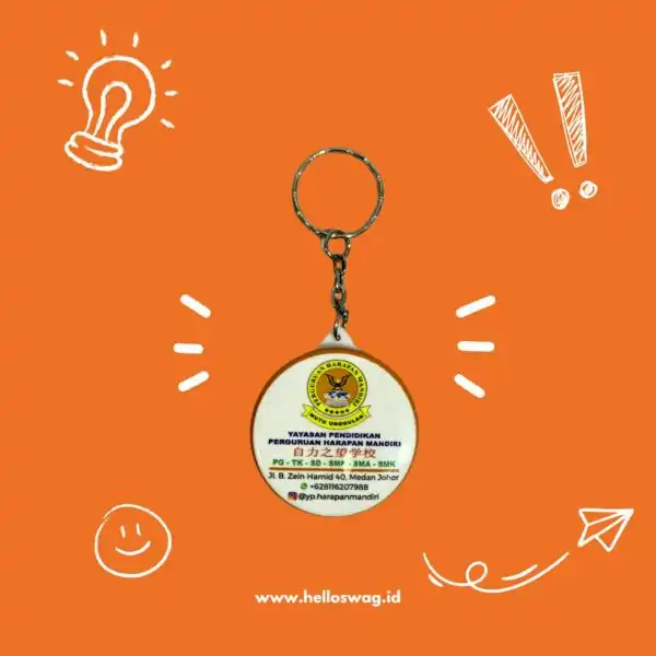 Aksesoris Gantungan Kunci Berbahan Plastik Dapat Custom Logo dan Desain 1