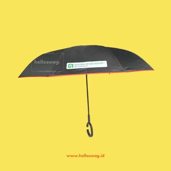 Souvenir Payung Golf Dengan Mekanisme Pembukaan Terbalik Dapat Custom Logo Pilihan Beragam 4