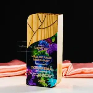 Shop Plakat Dengan Bahan Kombinasi Kayu dan Akrilik Dengan Model dan Desain Beragam Untuk Souvenir Acara 7