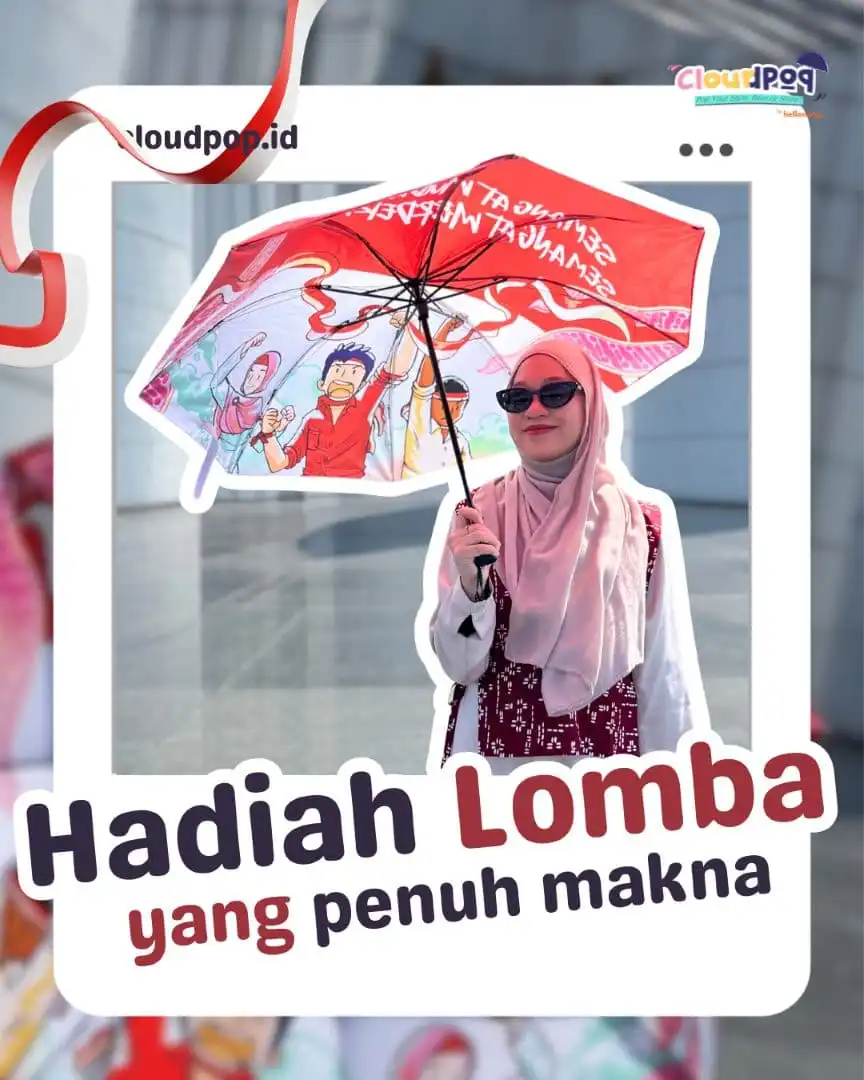 Payung HUT RI 80 Kondisi Terbuka dengan Model