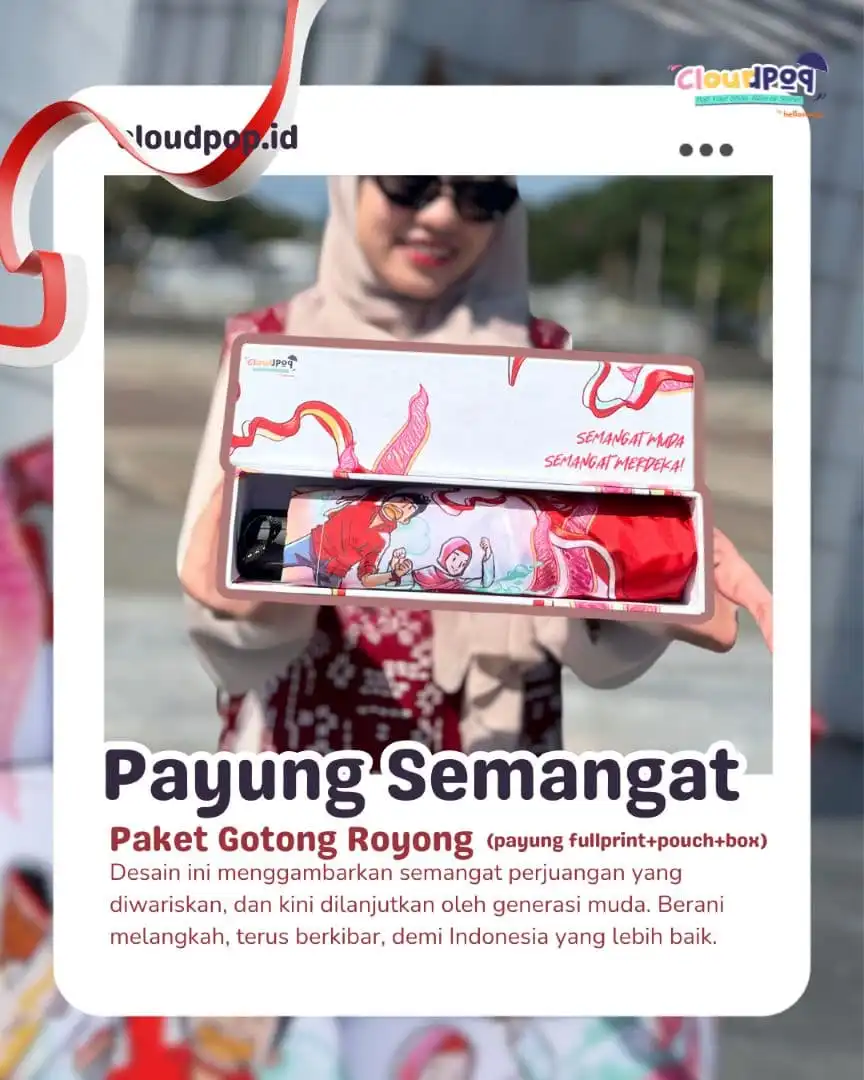 Payung HUT RI 80 Semangat Kemerdekaan Di Dalam Box