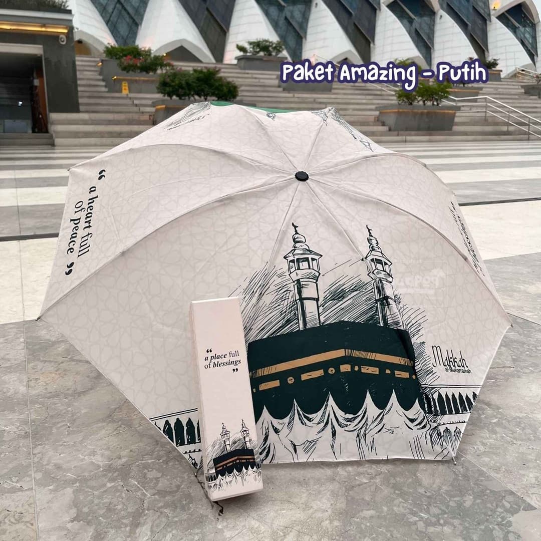 Paket Amazing Payung Lipat Box Premium Cloudpop Putih 1