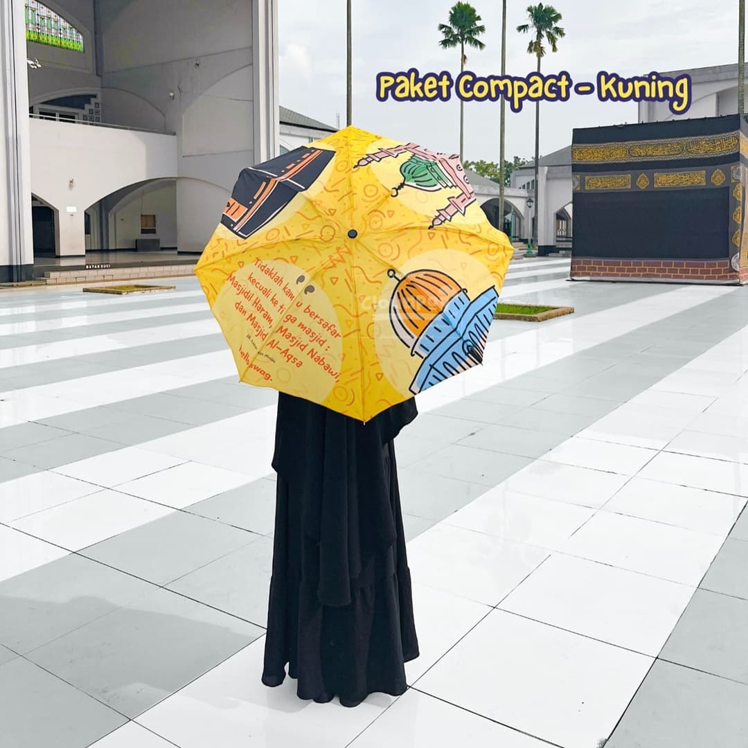Paket Compact Payung Lipat Cloudpop Kuning 1