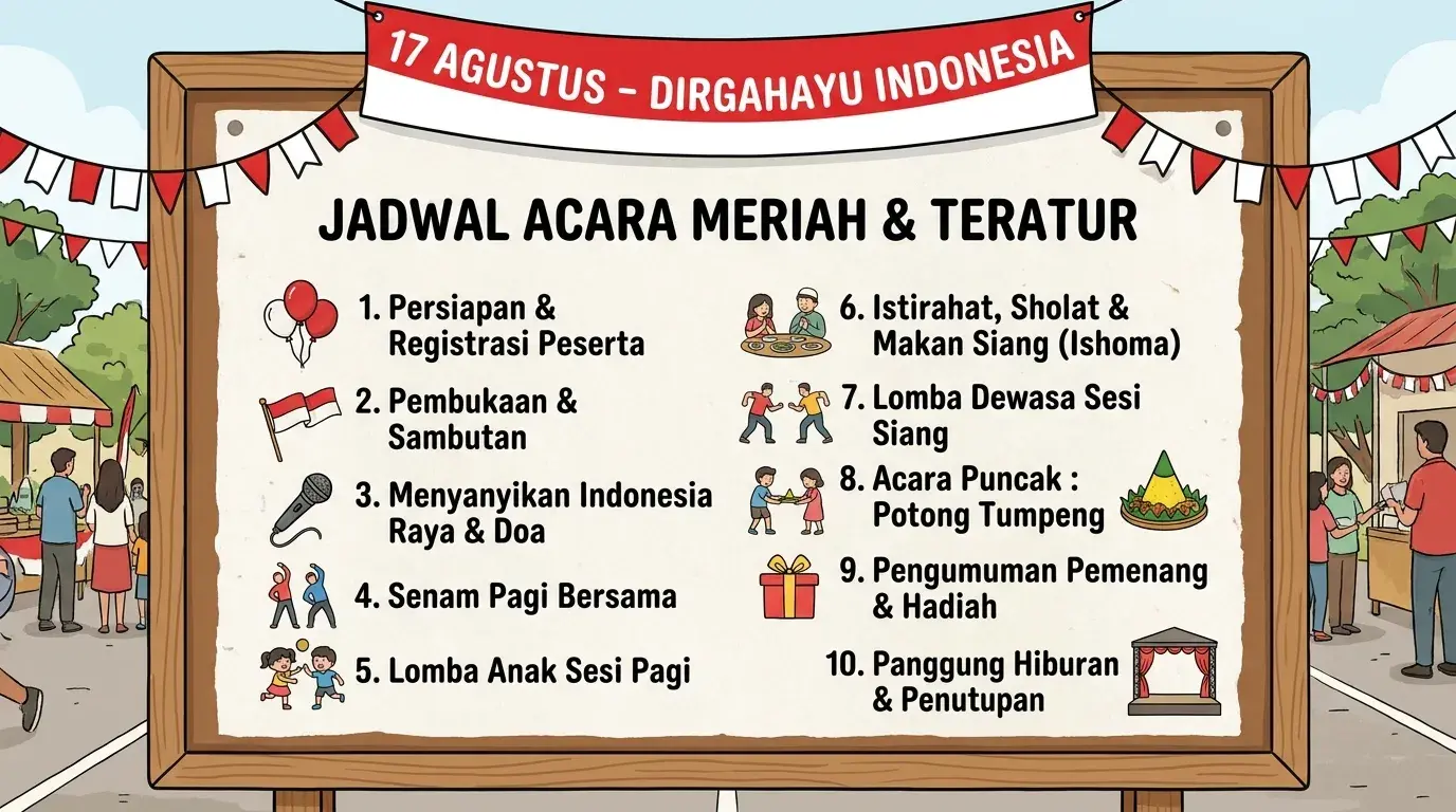 Susunan Acara 17 Agustus yang Seru dan Rapi Susunan Acara 17 Agustus yang Seru dan Rapi