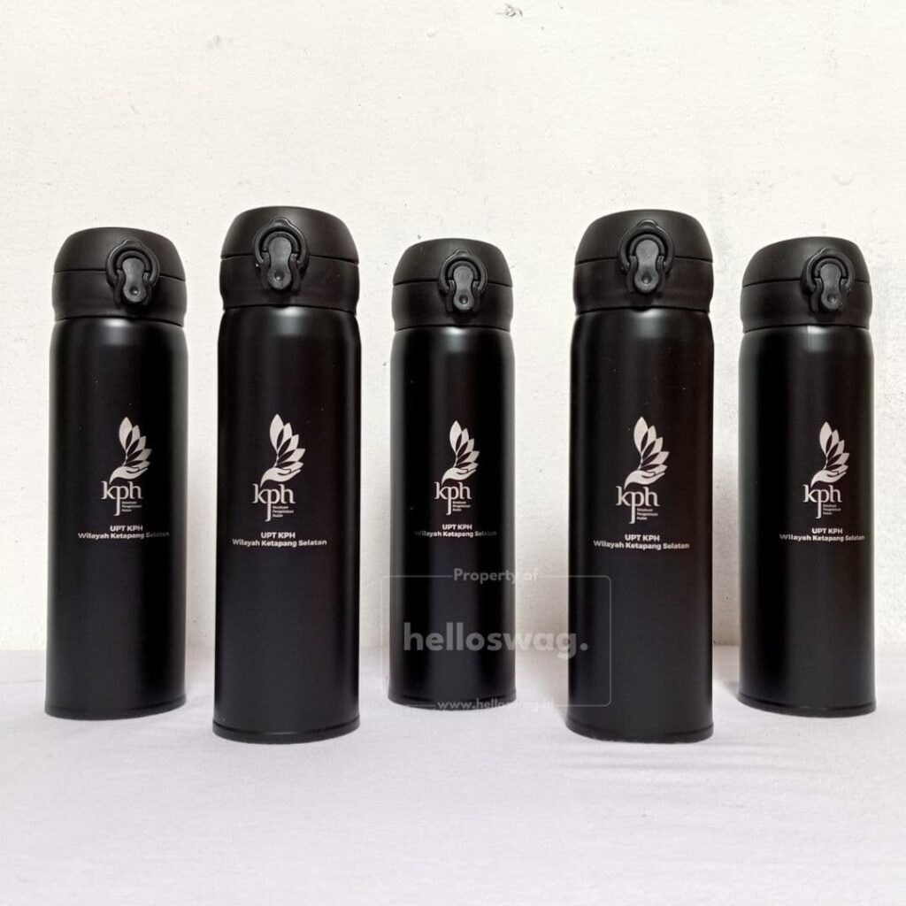 Tumbler Botol Bahan Stainless Steel Metal Model Tutup Flip Dapat Dicustom Logo 8